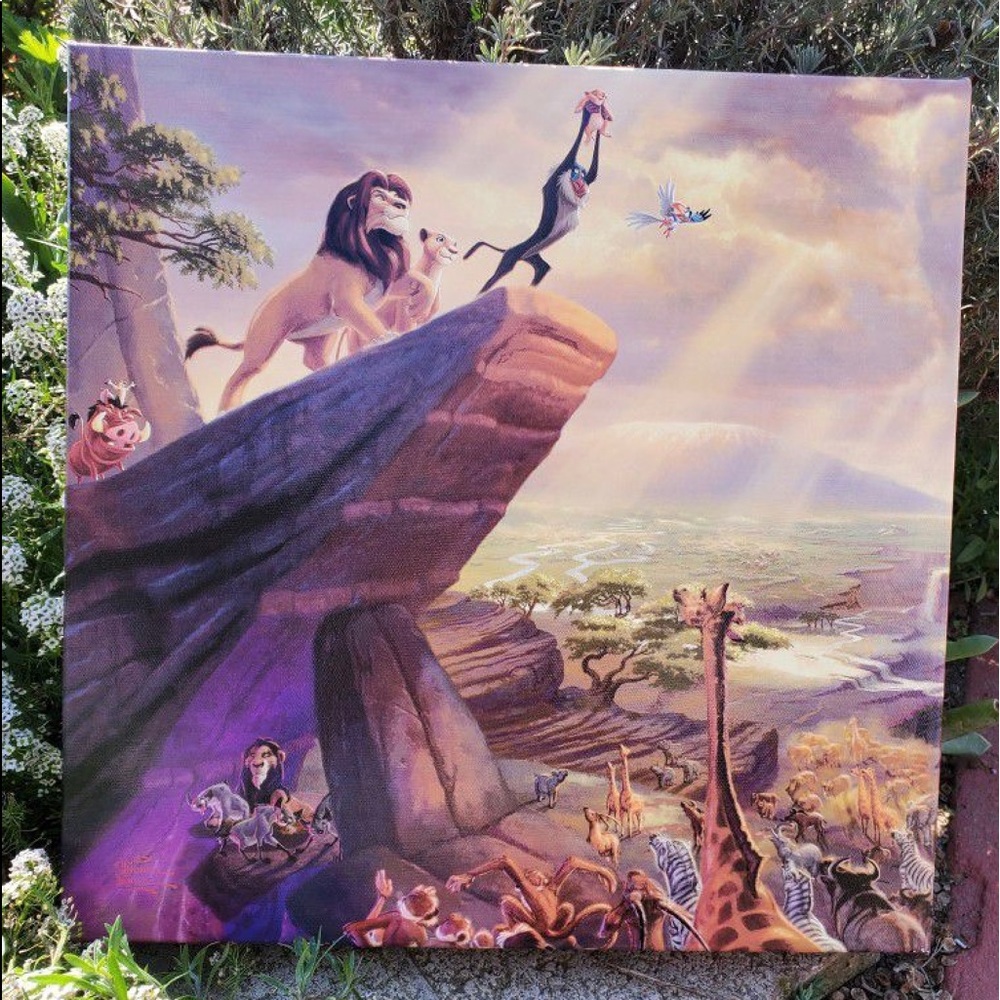 ⚠️NOT FOR SALE⚠️Lion King Thomas Kinkade Gallery Wrapped Canvas